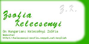 zsofia kelecsenyi business card